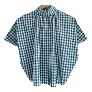 Maria De La Orden Green Gingham Blouse